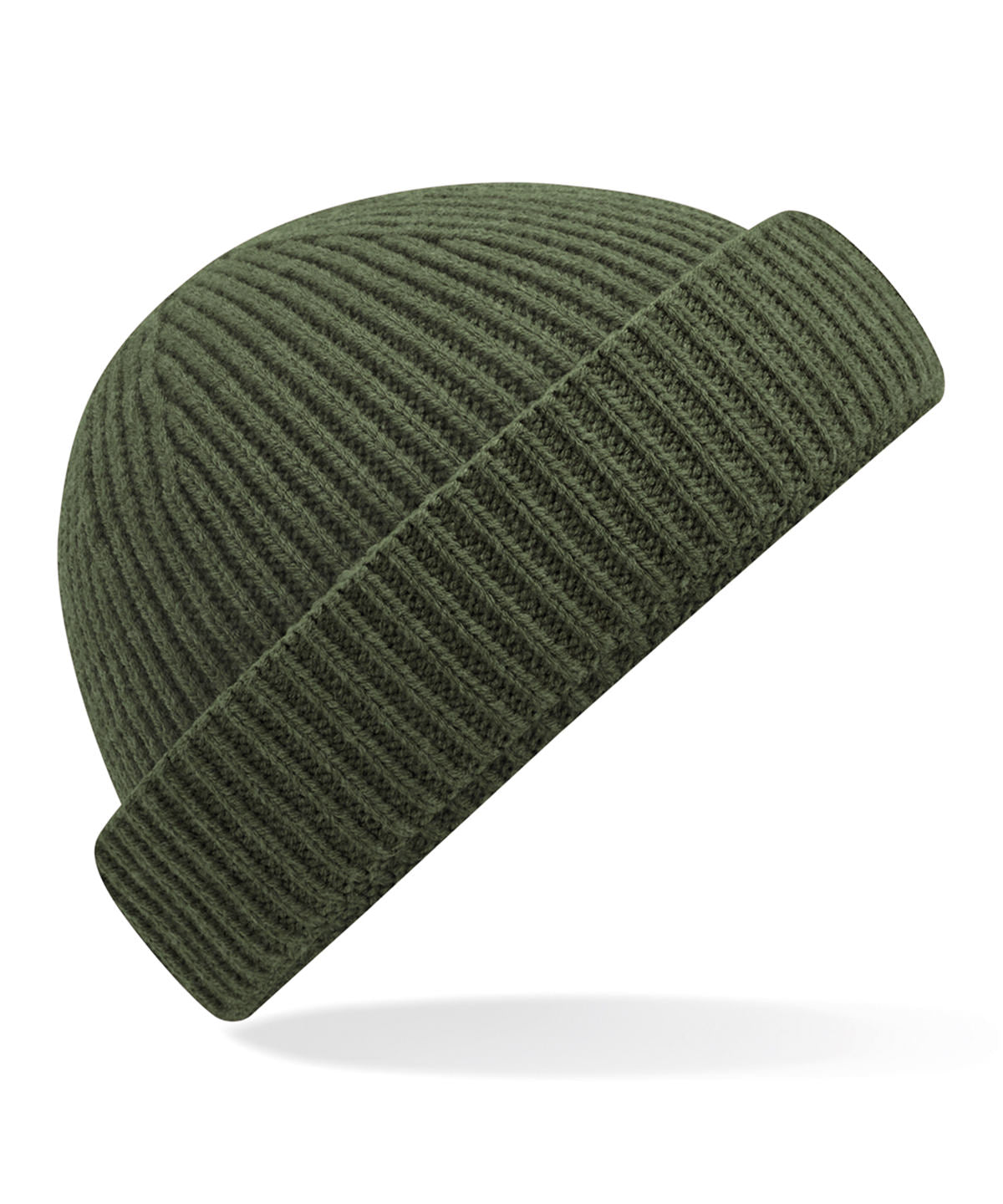 Beechfield Harbour beanie in Olive Green, front view