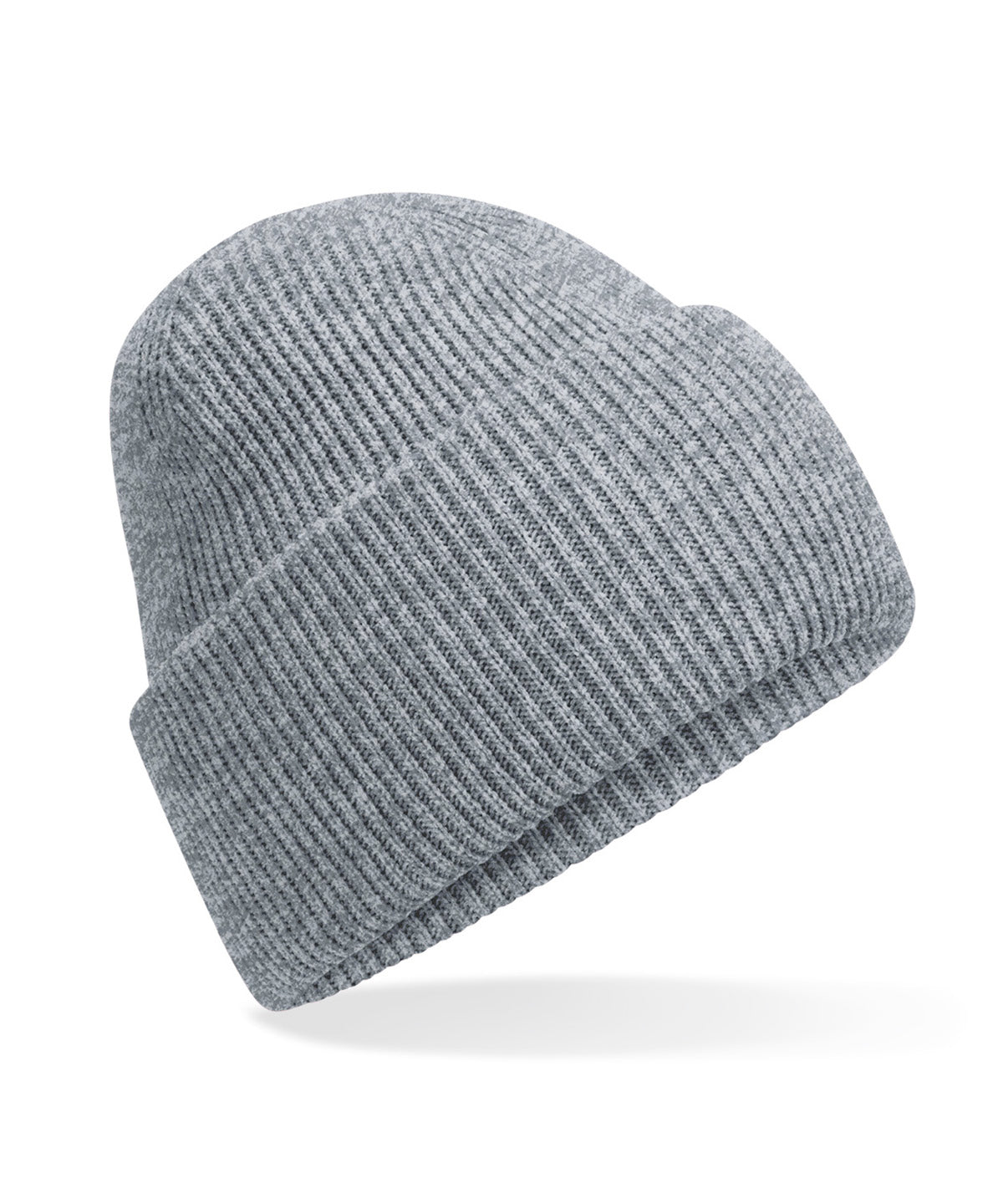 Beechfield Classic engineered deep-cuffed beanie in Ash, front view
