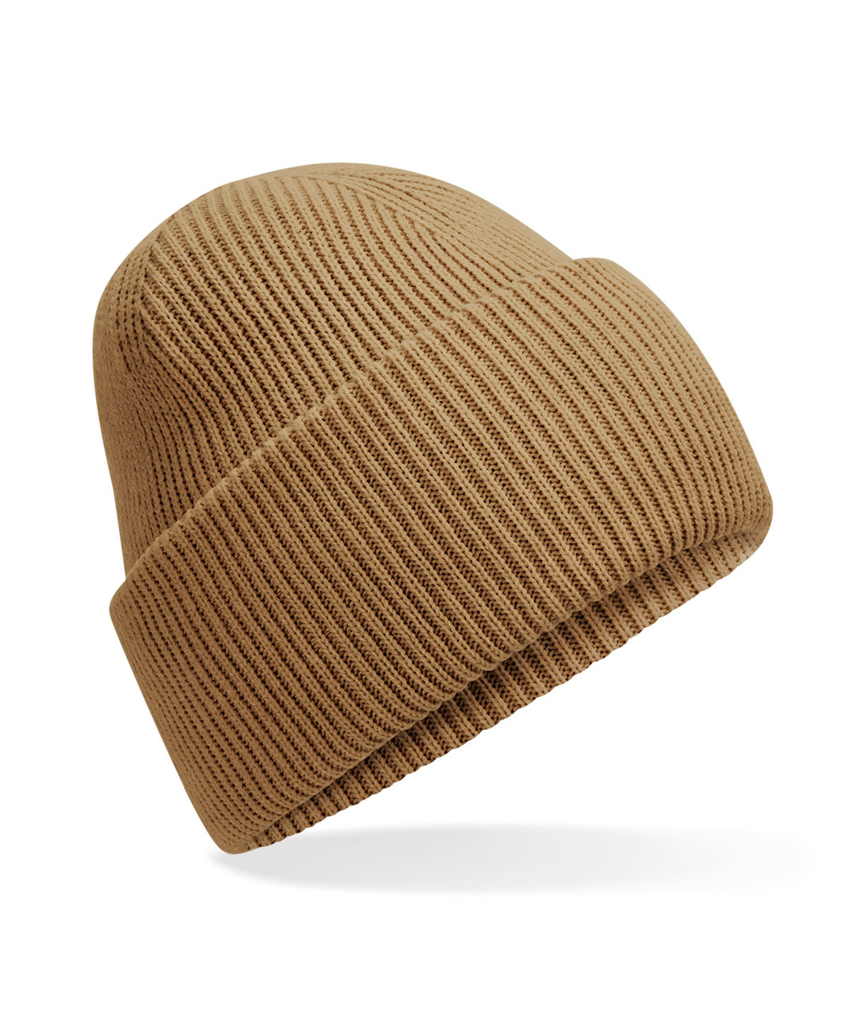 Beechfield Classic engineered deep-cuffed beanie in Biscuit, front view