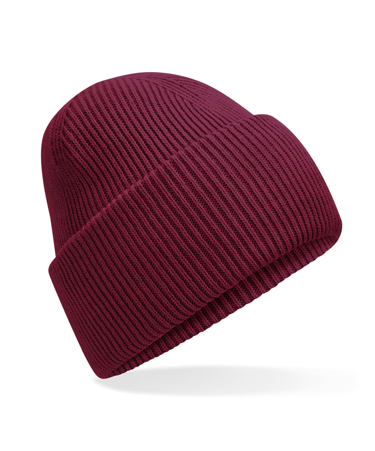 Beechfield Classic engineered deep-cuffed beanie in Burgundy, front view