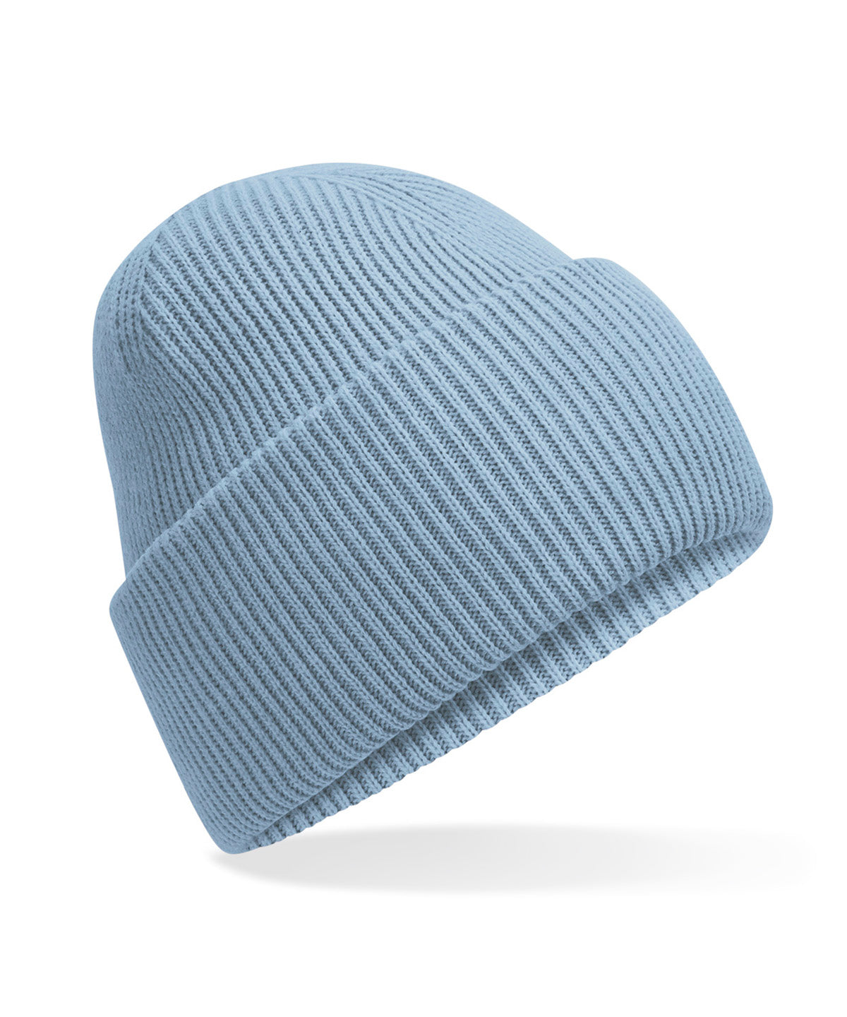 Beechfield Classic engineered deep-cuffed beanie in Dusty Blue, front view