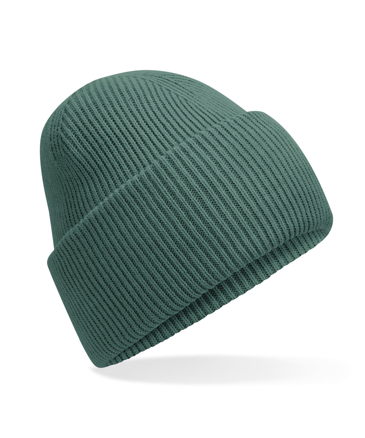 Beechfield Classic engineered deep-cuffed beanie in Marine Green, front view
