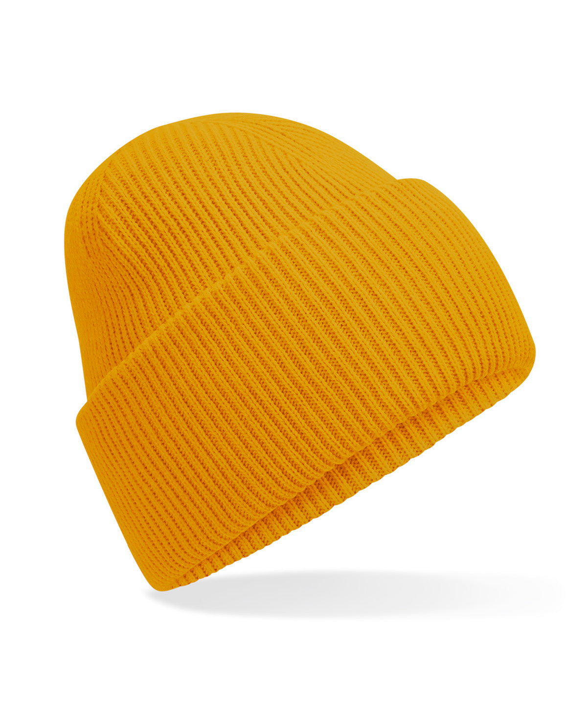 Beechfield Classic engineered deep-cuffed beanie in Mustard, front view