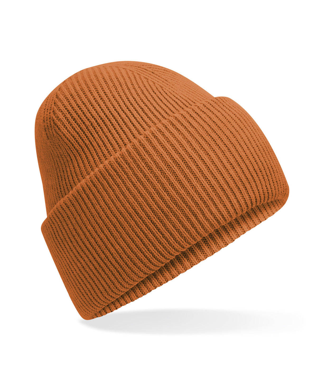Beechfield Classic engineered deep-cuffed beanie in Pumpkin, front view
