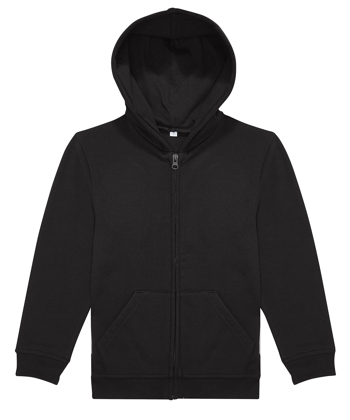 B&C Collection B&C ID.334 zip hoodie /kids in Black, front view