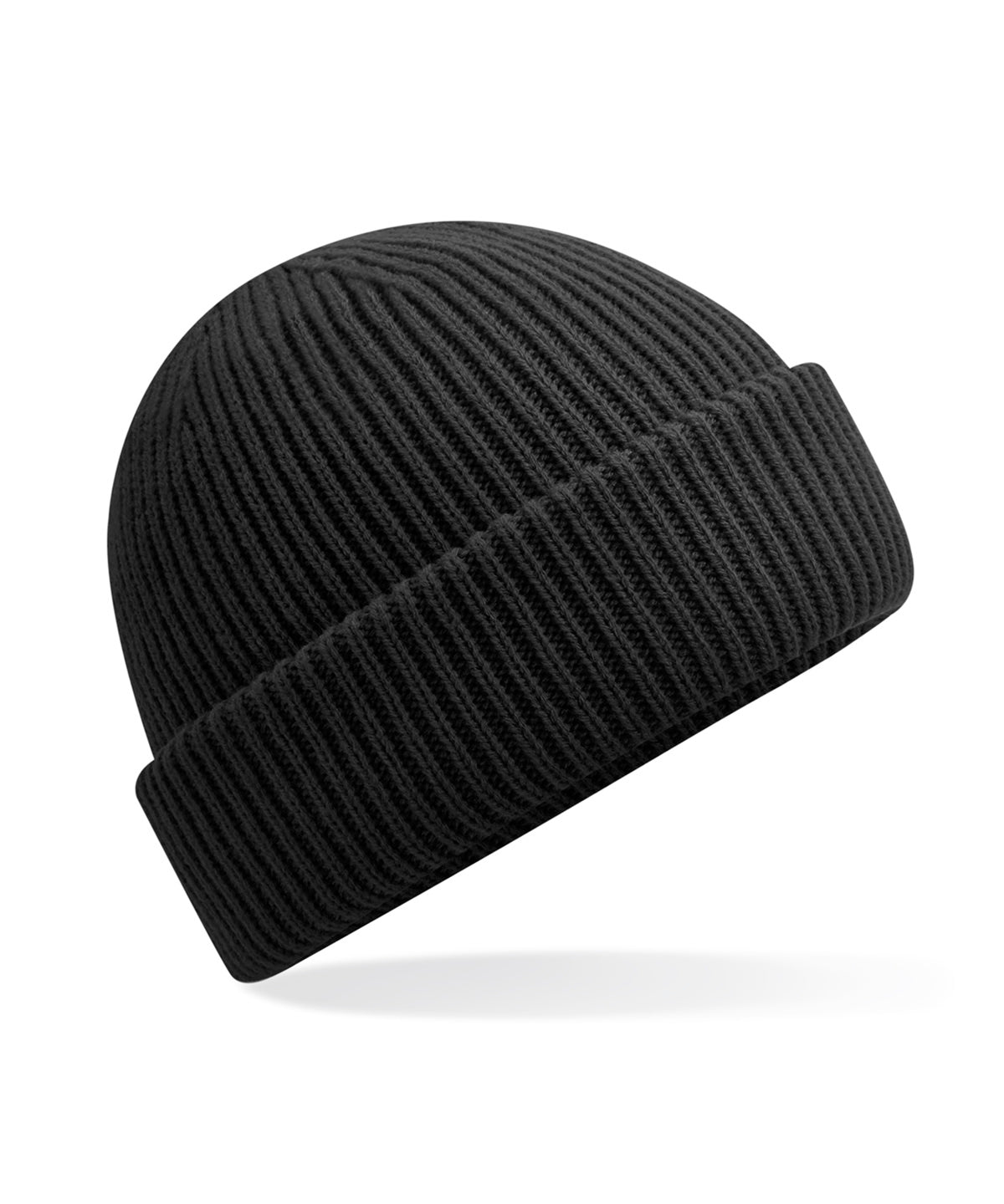 Beechfield Wind-resistant breathable elements beanie in Black, front view