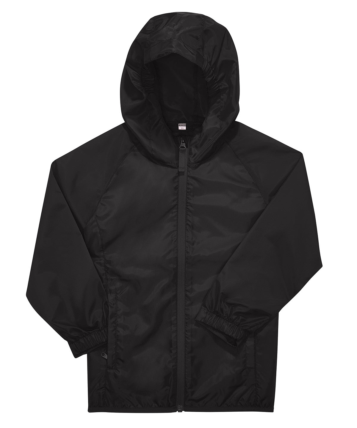 B&C Collection B&C #Reset windbreaker /kids in Black, front view
