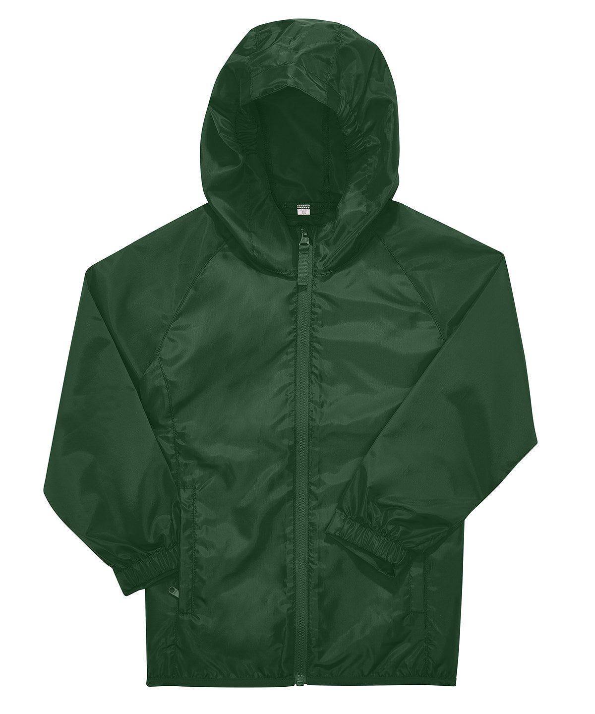 B&C Collection B&C #Reset windbreaker /kids in Bottle Green, front view