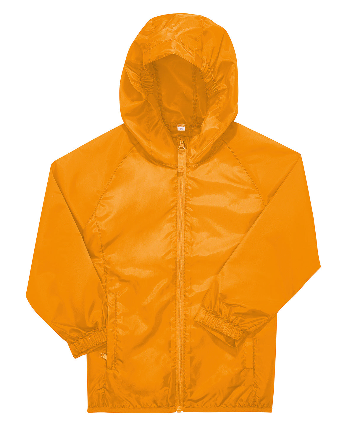 B&C Collection B&C #Reset windbreaker /kids in Meta Orange, front view