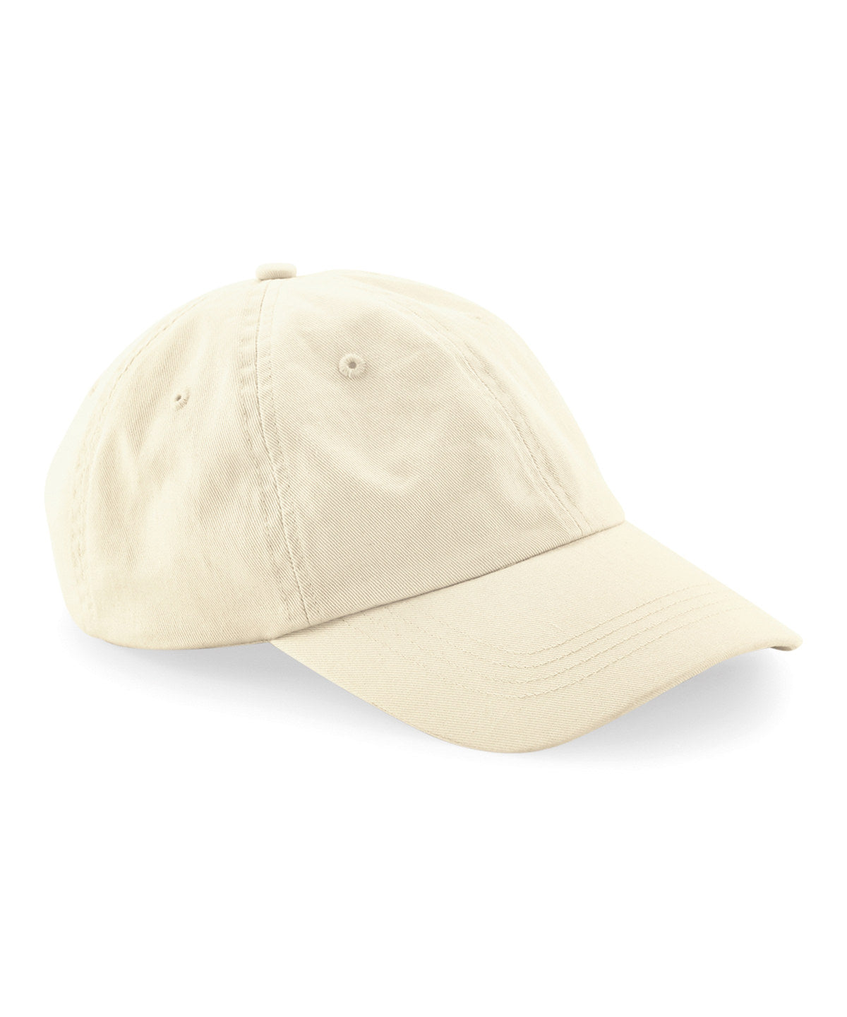 Beechfield Organic cotton 6-panel dad cap in Natural, front view