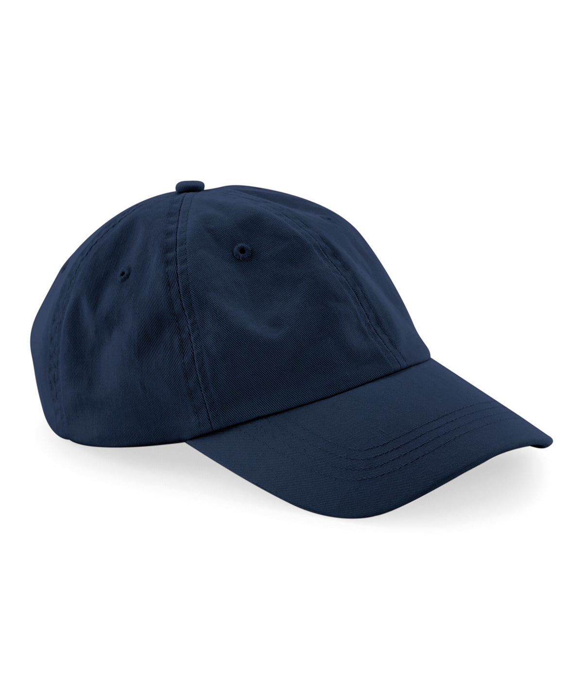 Beechfield Organic cotton 6-panel dad cap in Navy, front view