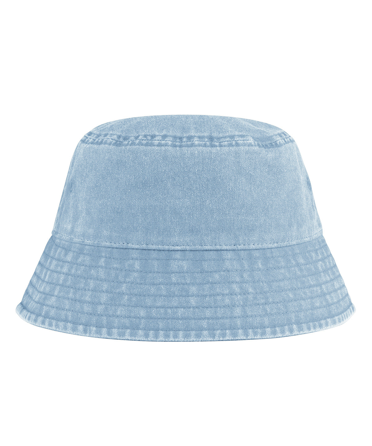 Beechfield Junior vintage bucket hat in Vintage Light Blue, front view