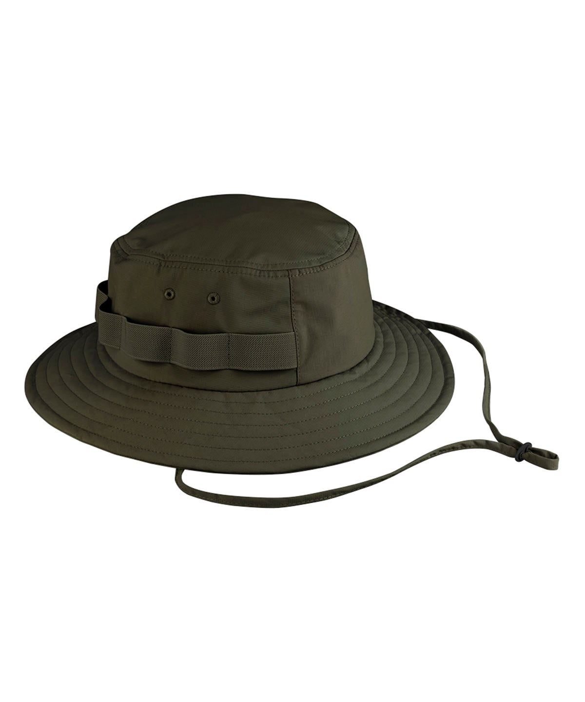 Beechfield Outdoor adventure sun hat in Military Green, front view