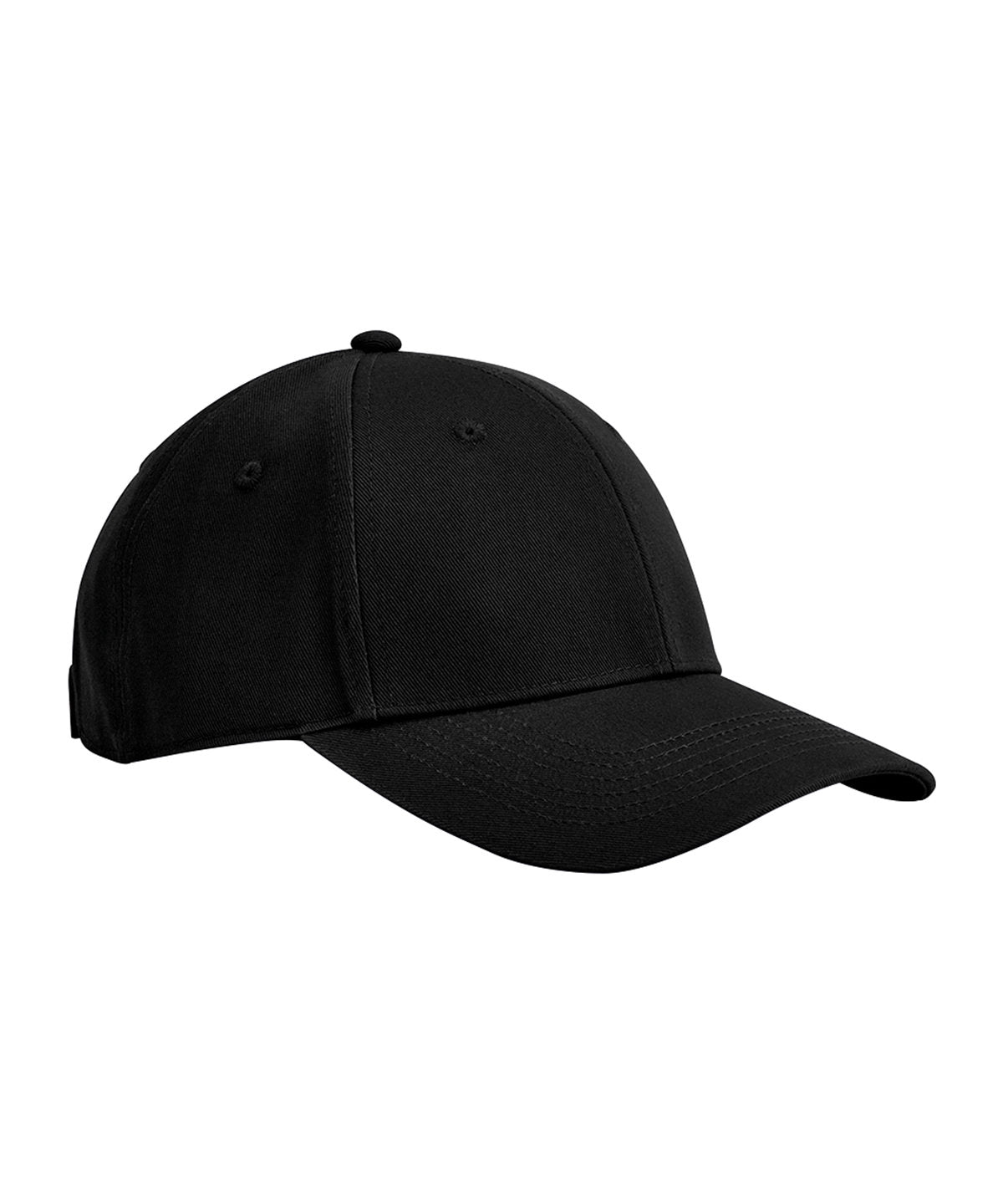 Beechfield EarthAware junior classic organic cotton 6-panel cap in Black, front view