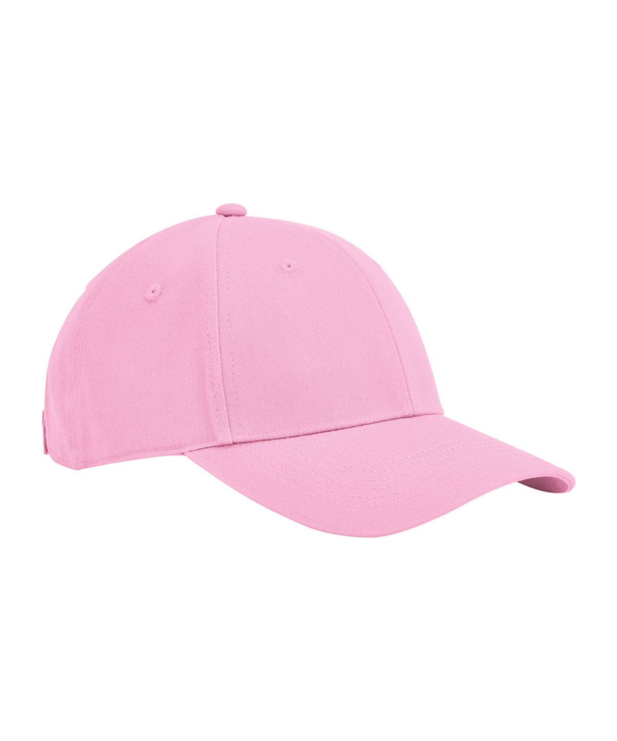 Beechfield EarthAware junior classic organic cotton 6-panel cap in Classic Pink, front view