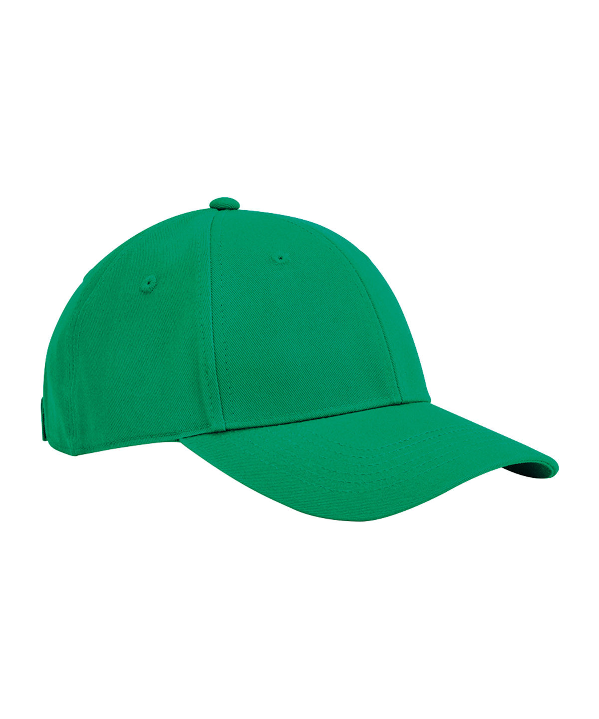 Beechfield EarthAware junior classic organic cotton 6-panel cap in Kelly Green, front view