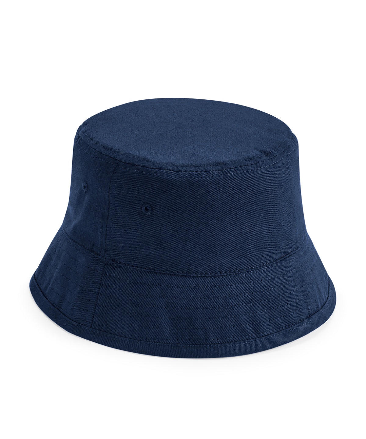 Beechfield Junior organic cotton bucket hat in Navy, front view