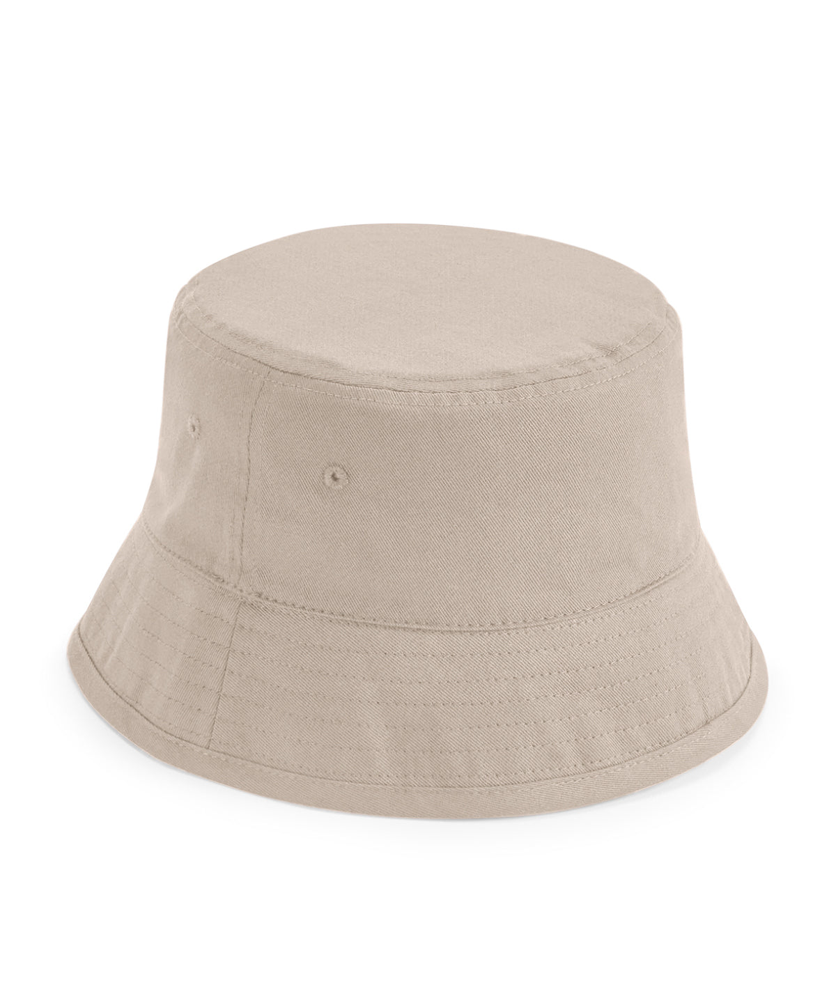 Beechfield Junior organic cotton bucket hat in Sand, front view