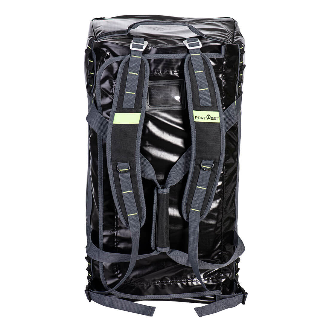 Portwest B950 PW3 70L Water-Resistant Duffle Bag in Black, back view
