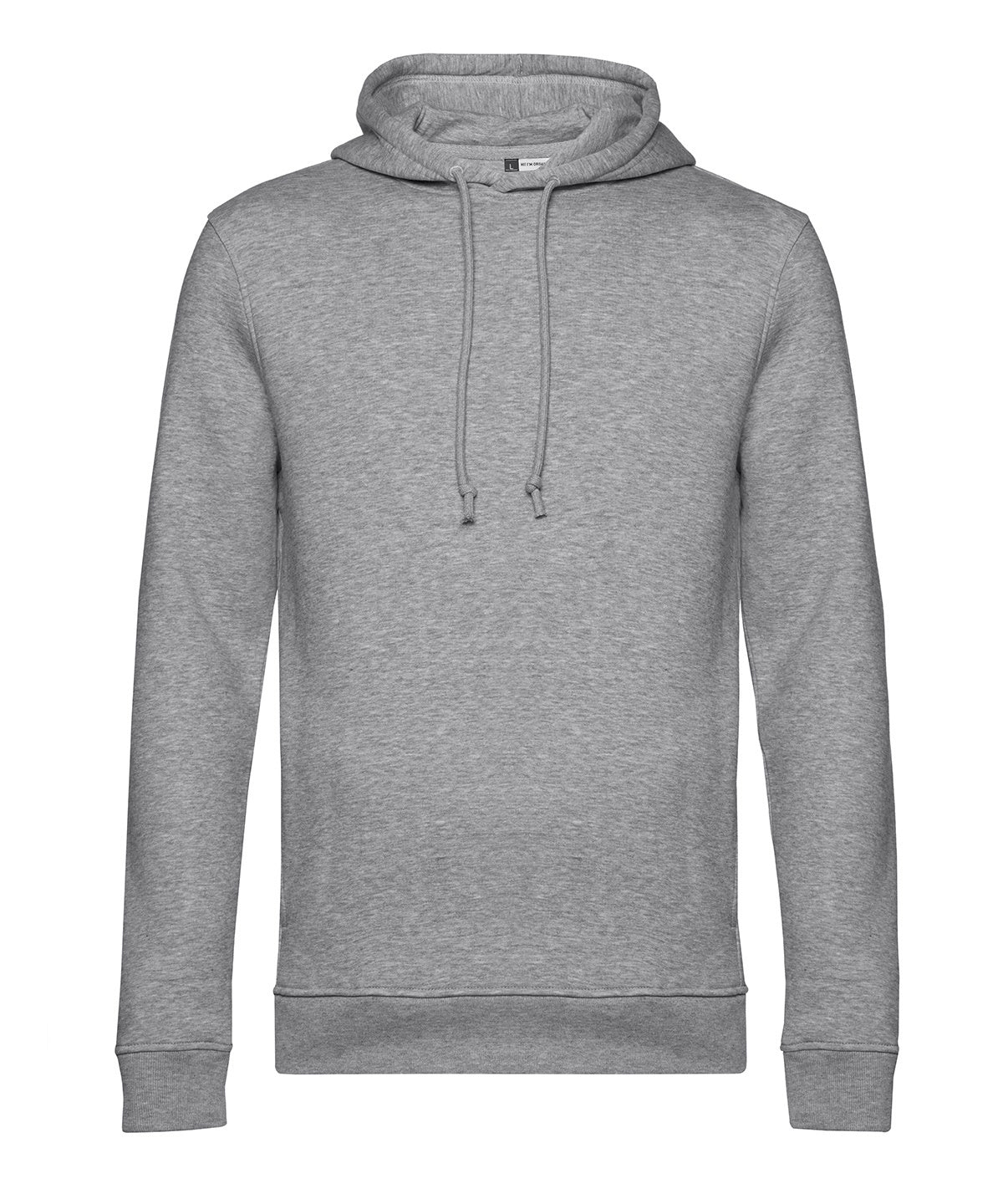 B&C Collection B&C Inspire Hooded in Heather Grey, front view