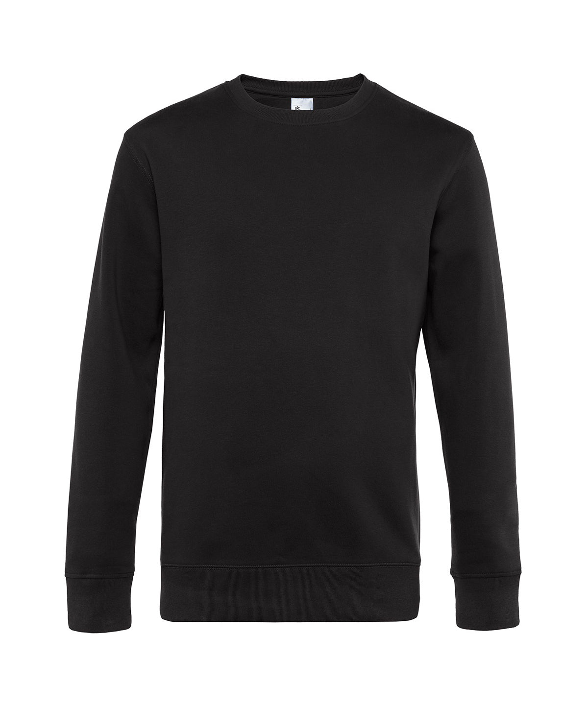 B&C Collection B&C KING Crew Neck in Black Pure, front view