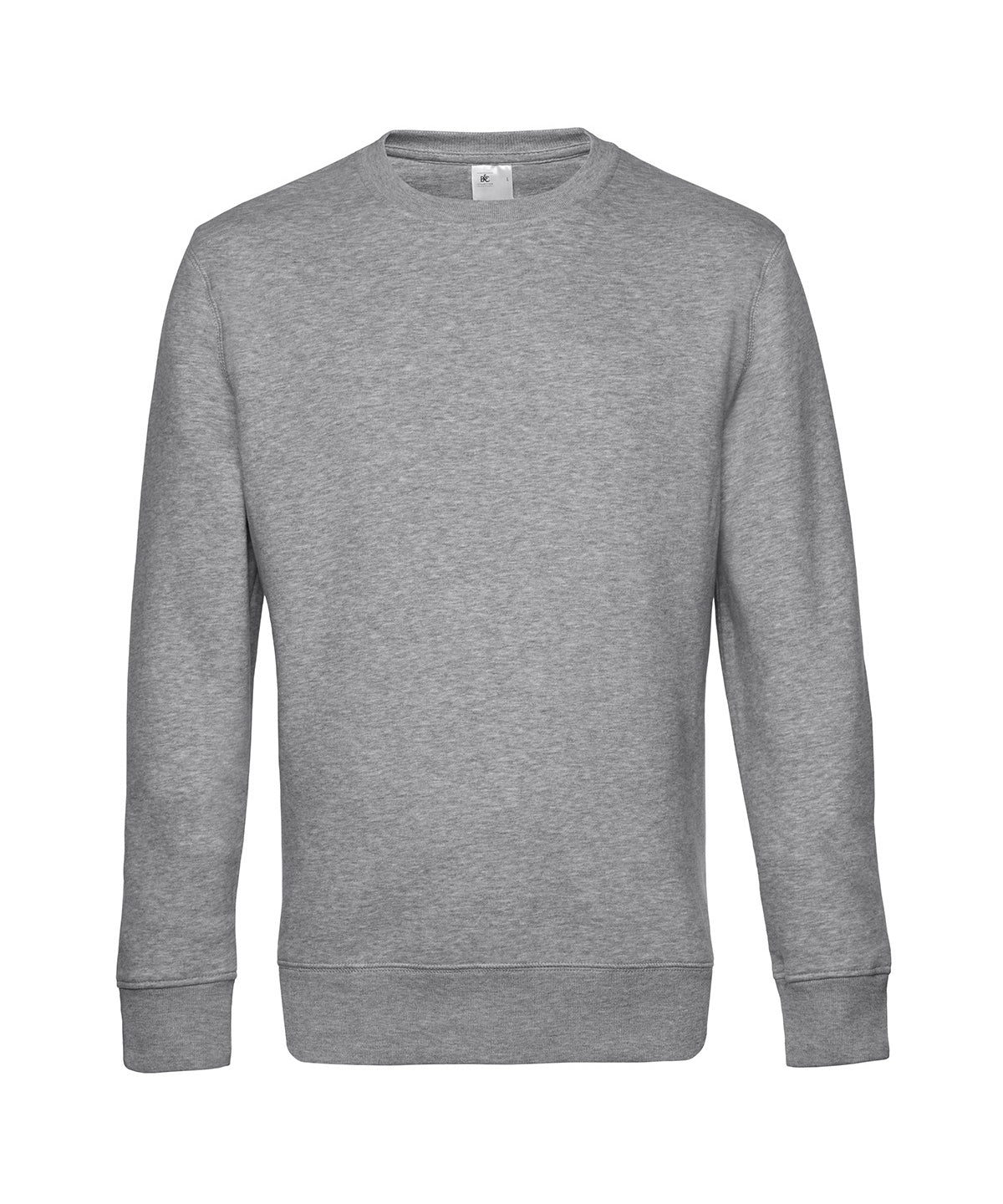 B&C Collection B&C KING Crew Neck in Heather Grey, front view