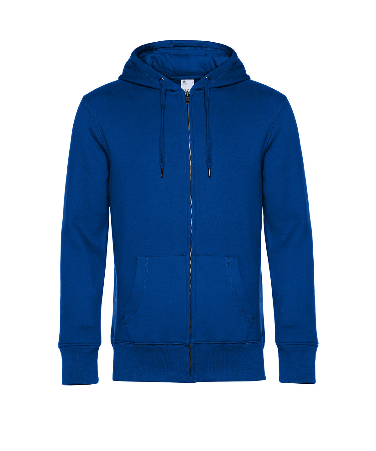 B&C Collection B&C KING Zipped Hood in Royal, front view