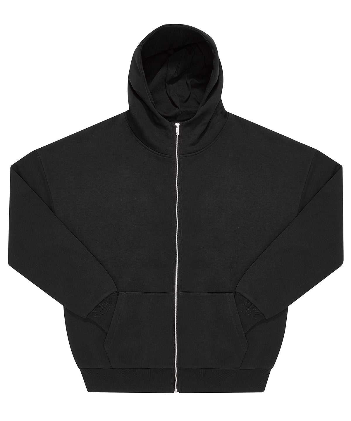 B&C Collection B&C Influence zip hood in Black, front view