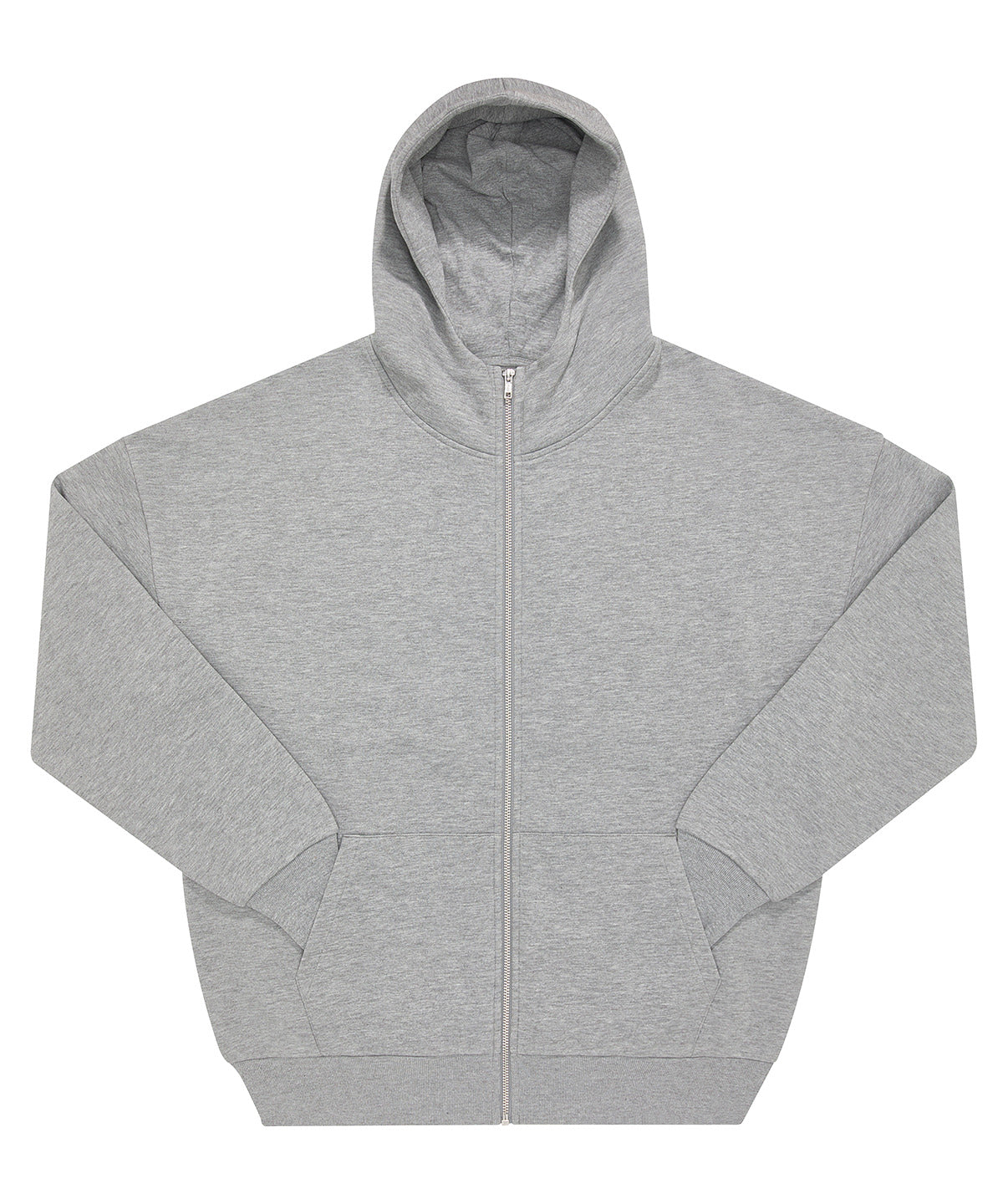 B&C Collection B&C Influence zip hood in Sport Grey, front view