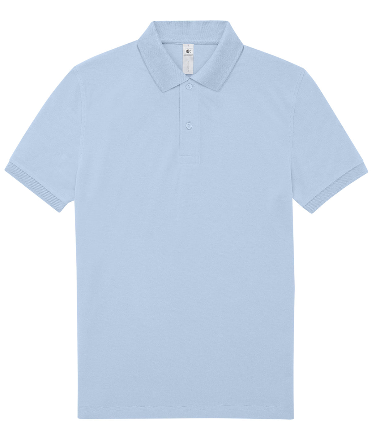 B&C Collection B&C My Polo 180 in Blush Blue, front view