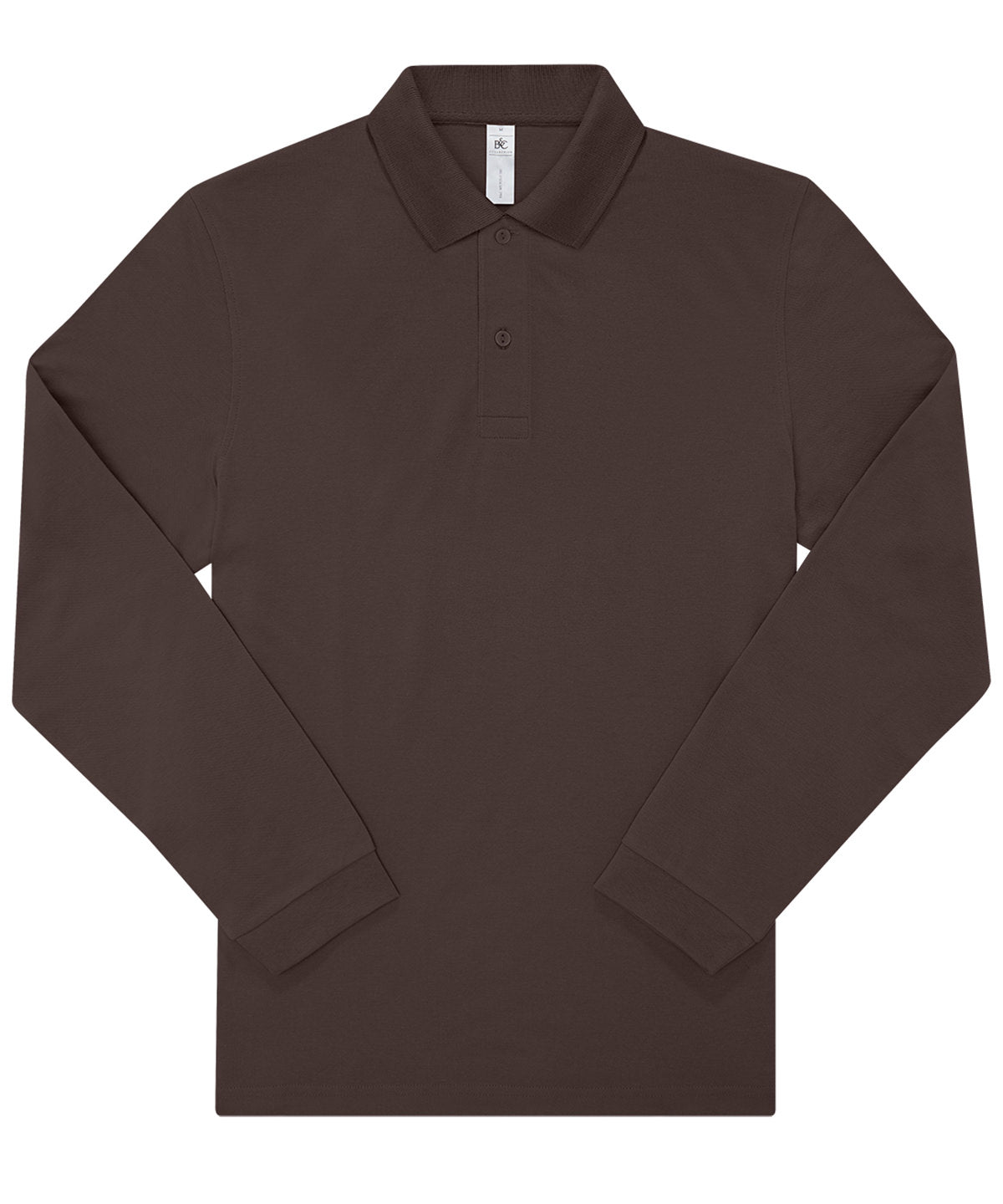 B&C Collection B&C My Polo 180 LSL in Roasted Coffee, front view
