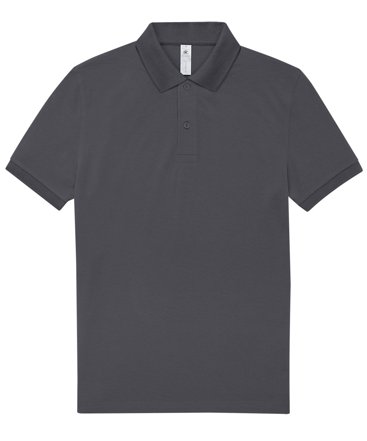 B&C Collection B&C My Polo 210 in Dark Grey, front view