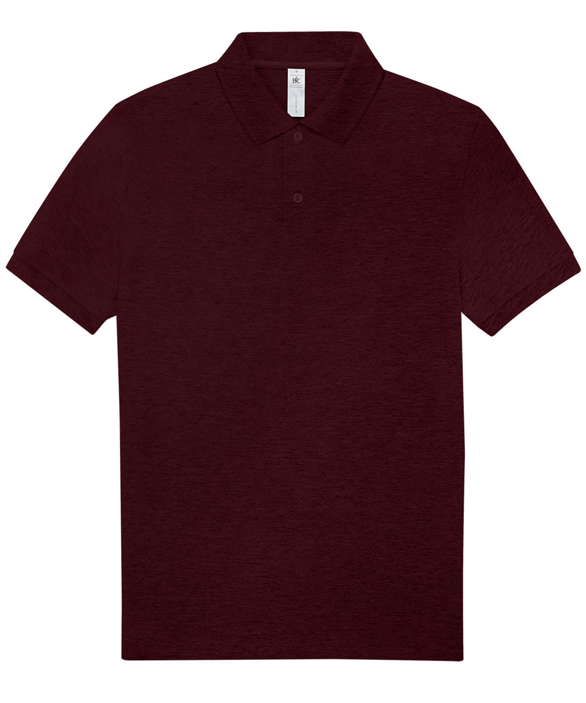 B&C Collection B&C My Polo 210 in Heather Burgundy, front view