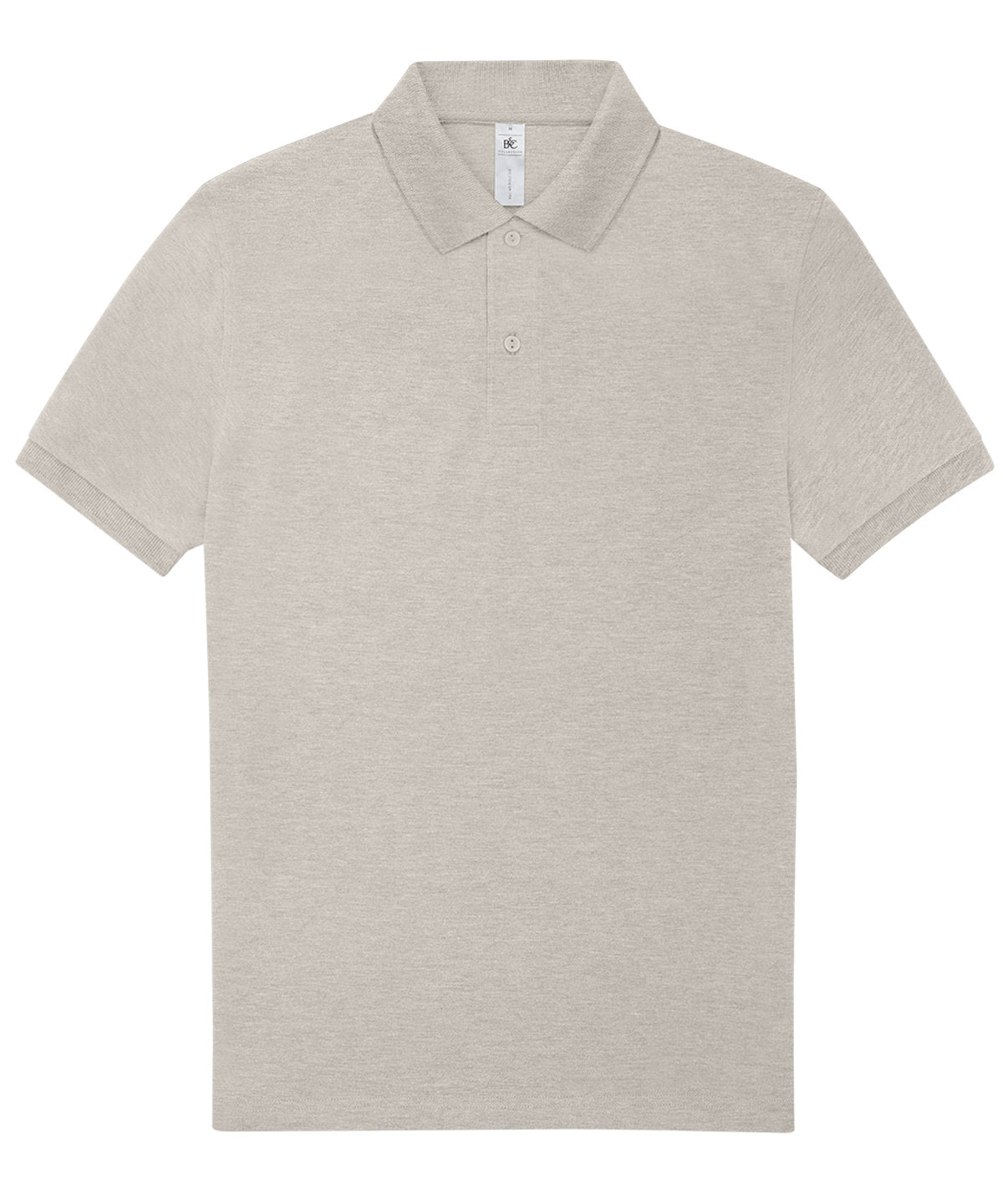 B&C Collection B&C My Polo 210 in Heather Grey Fog, front view
