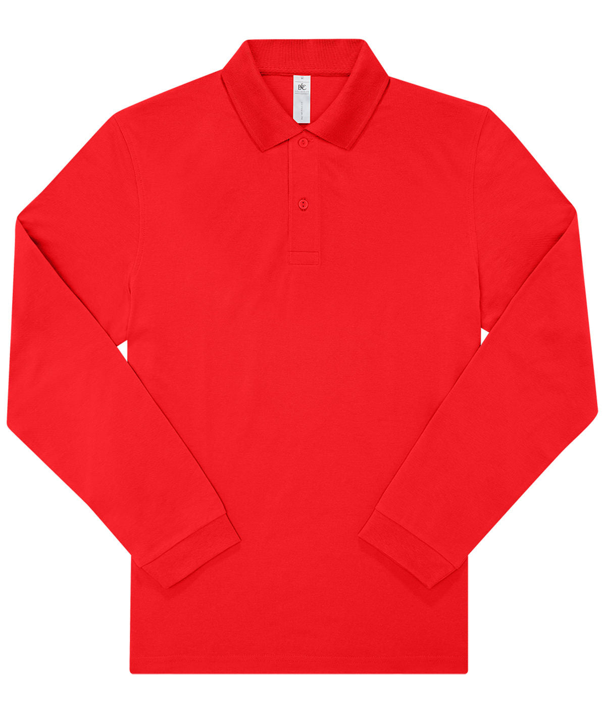 B&C Collection B&C My Polo 210 LSL in Red, front view