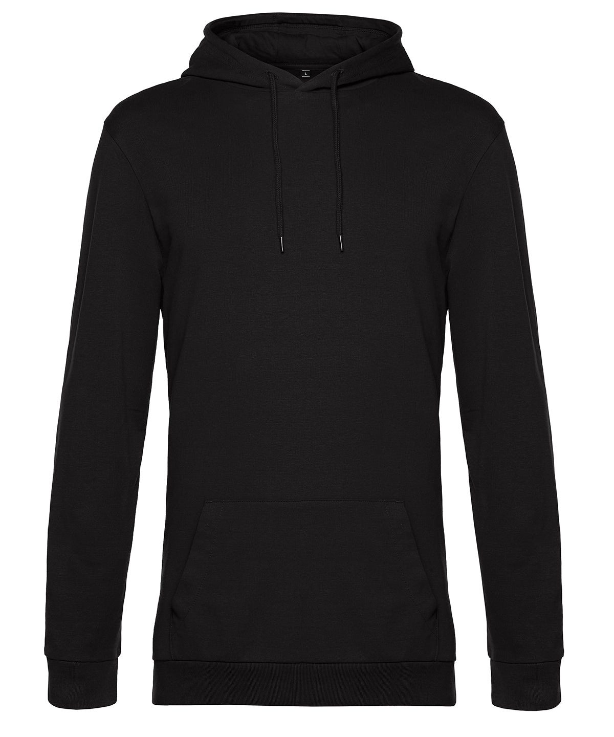 B&C Collection B&C #Hoodie in Black Pure, front view