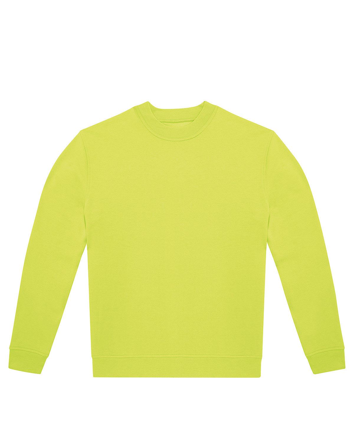 B&C Collection B&C ID.222 crew in Acid Lime, front view