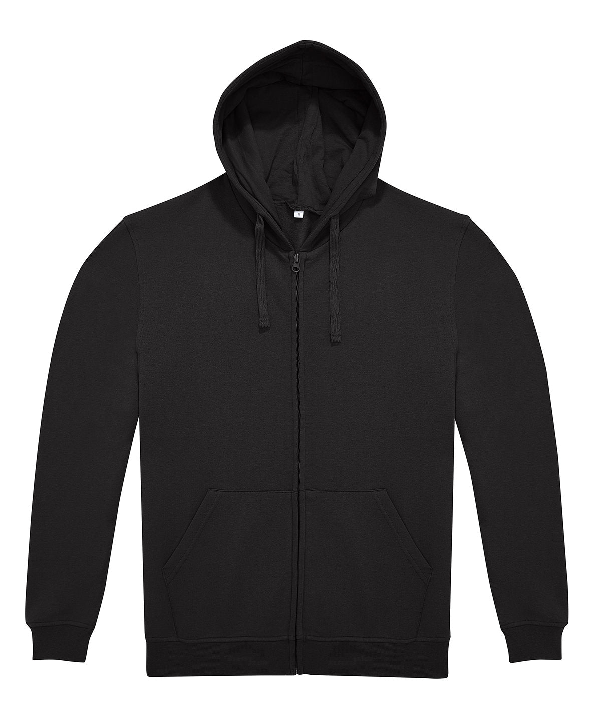 B&C Collection B&C ID.224 zip hoodie in Black, front view