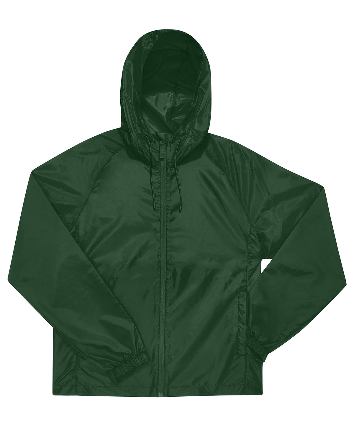 B&C Collection B&C Reset lined windbreaker in Bottle Green, front view