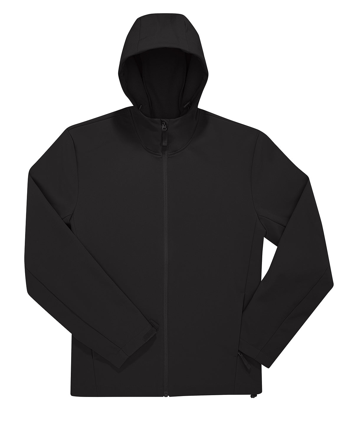 B&C Collection B&C Reset 3Lr hooded softshell in Black, front view