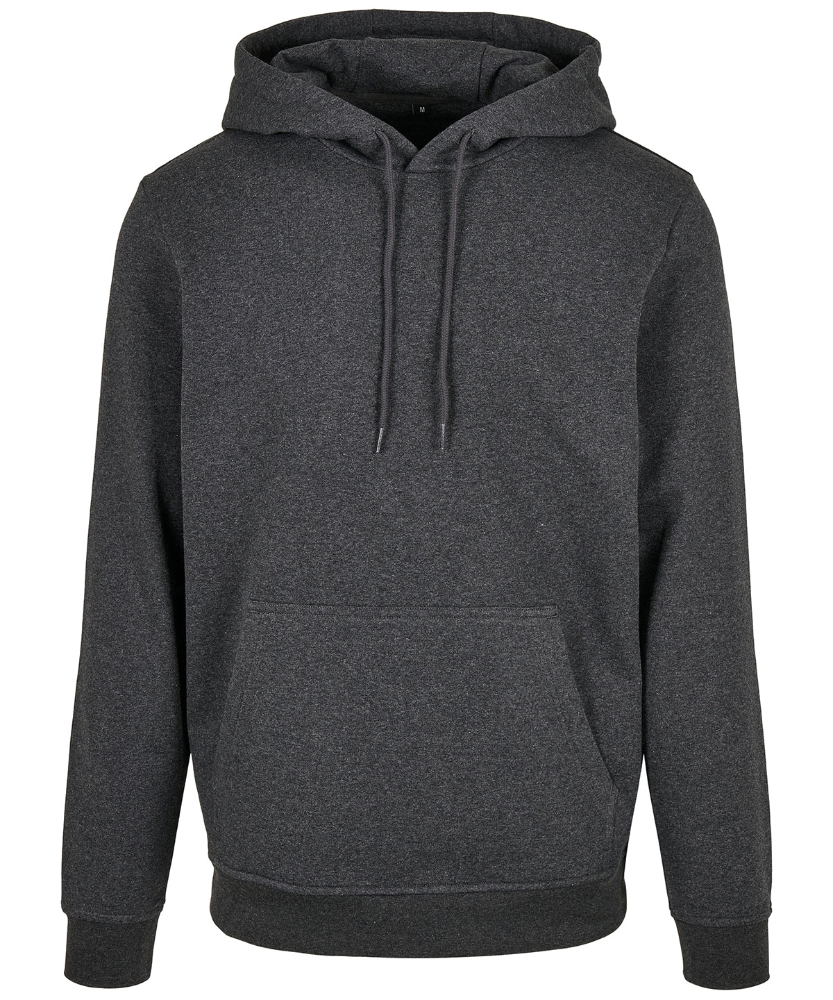 Build Your Brand Basic Hoodie in Charcoal, front view