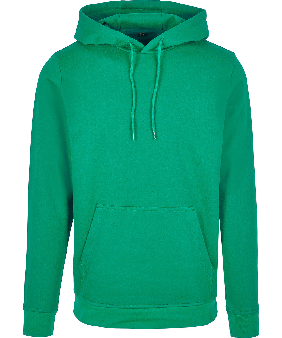 Build Your Brand Basic Hoodie in Grass Green, front view