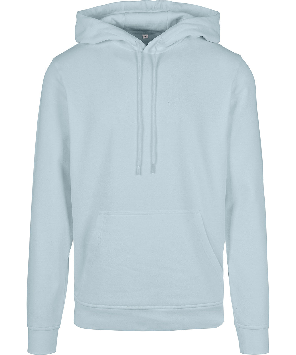 Build Your Brand Basic Hoodie in Ocean Blue, front view
