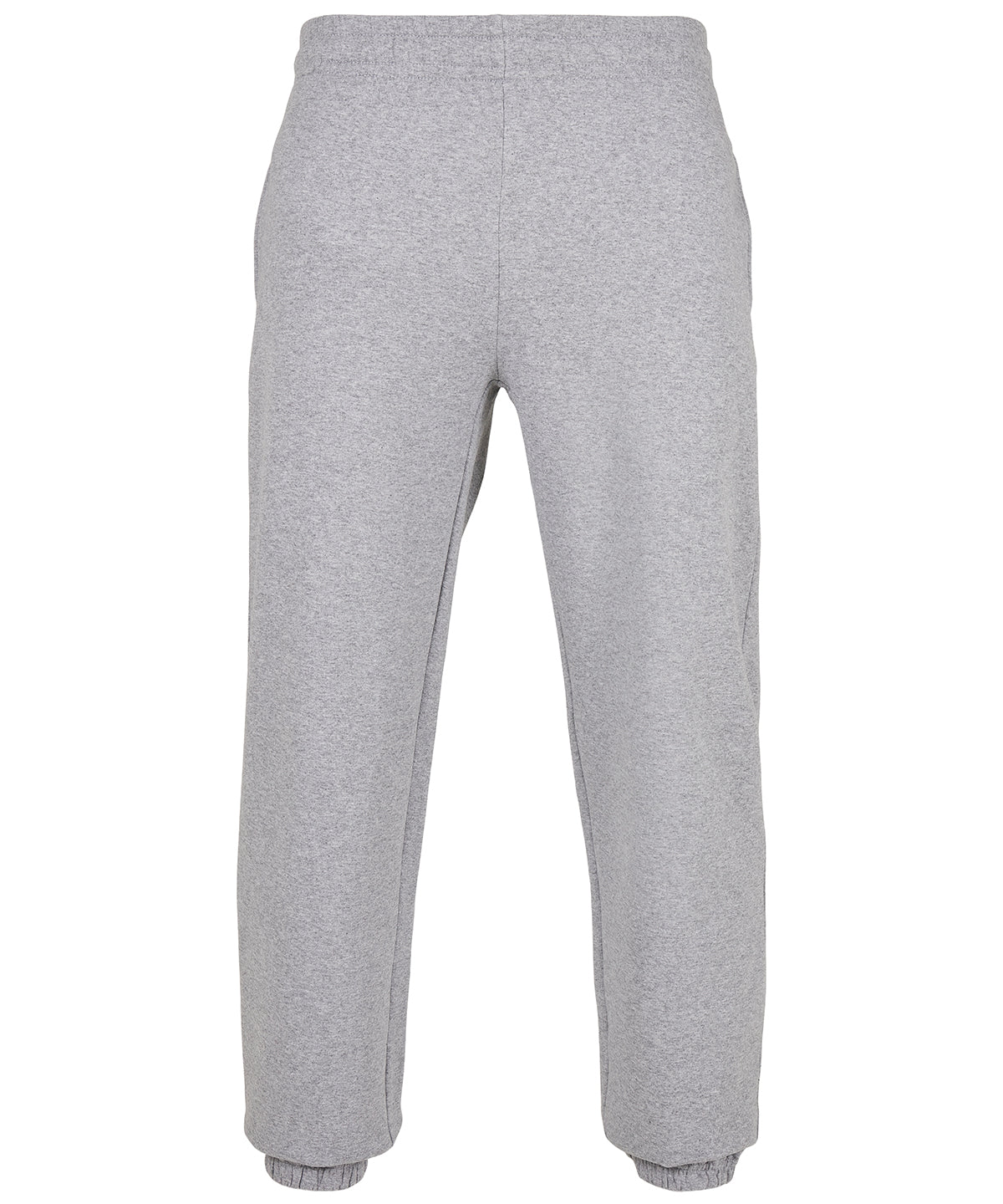 Build Your Brand Basic Sweatpants in Heather Grey, front view