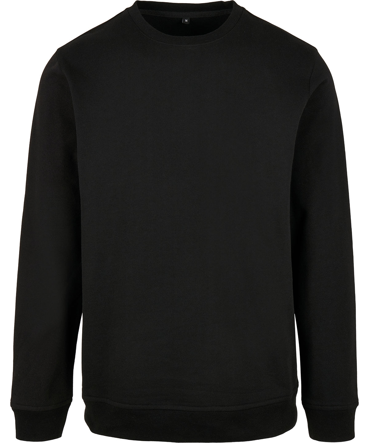 Build Your Brand Basic Crew neck in Black, front view