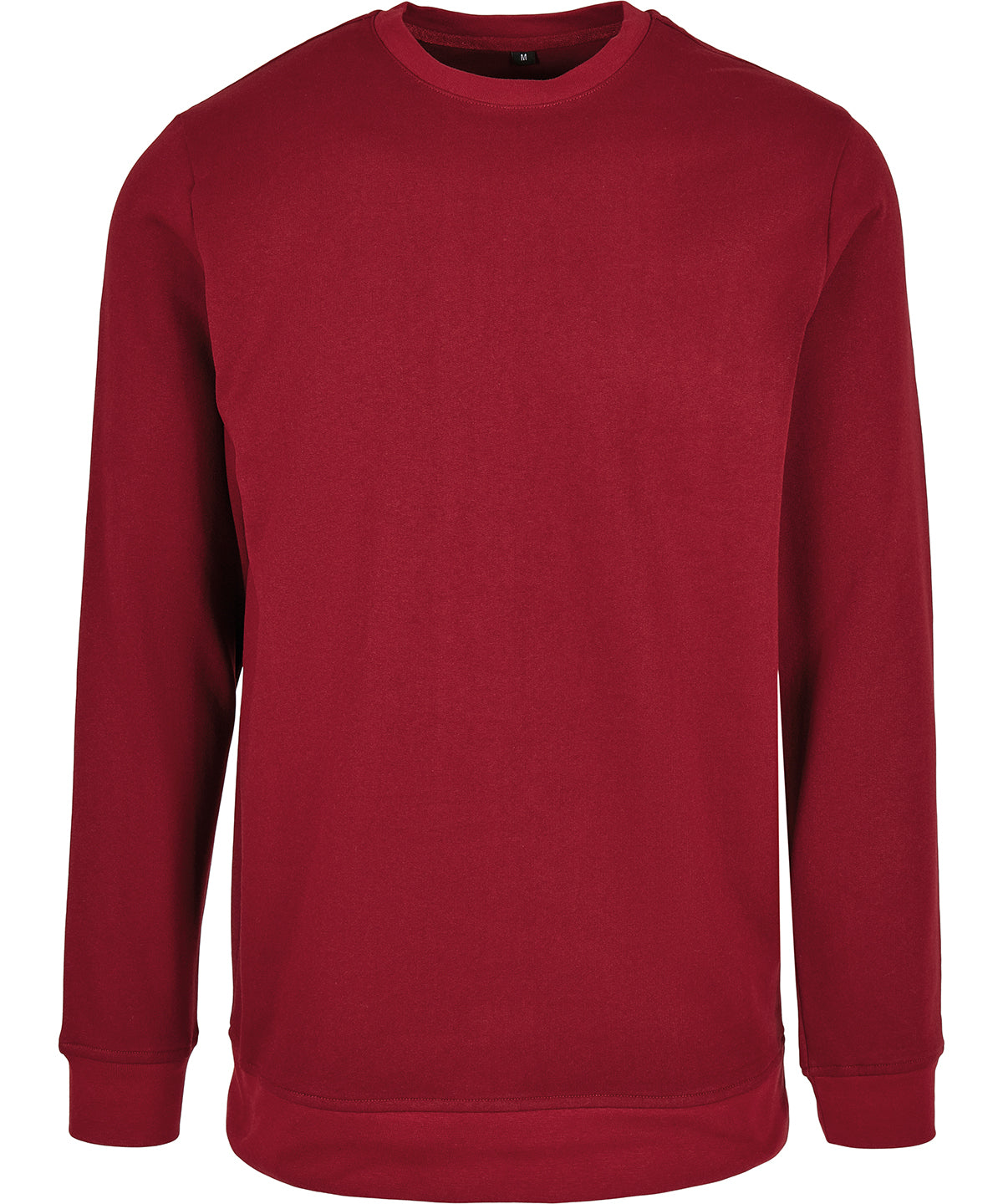 Build Your Brand Basic Crew neck in Burgundy, front view
