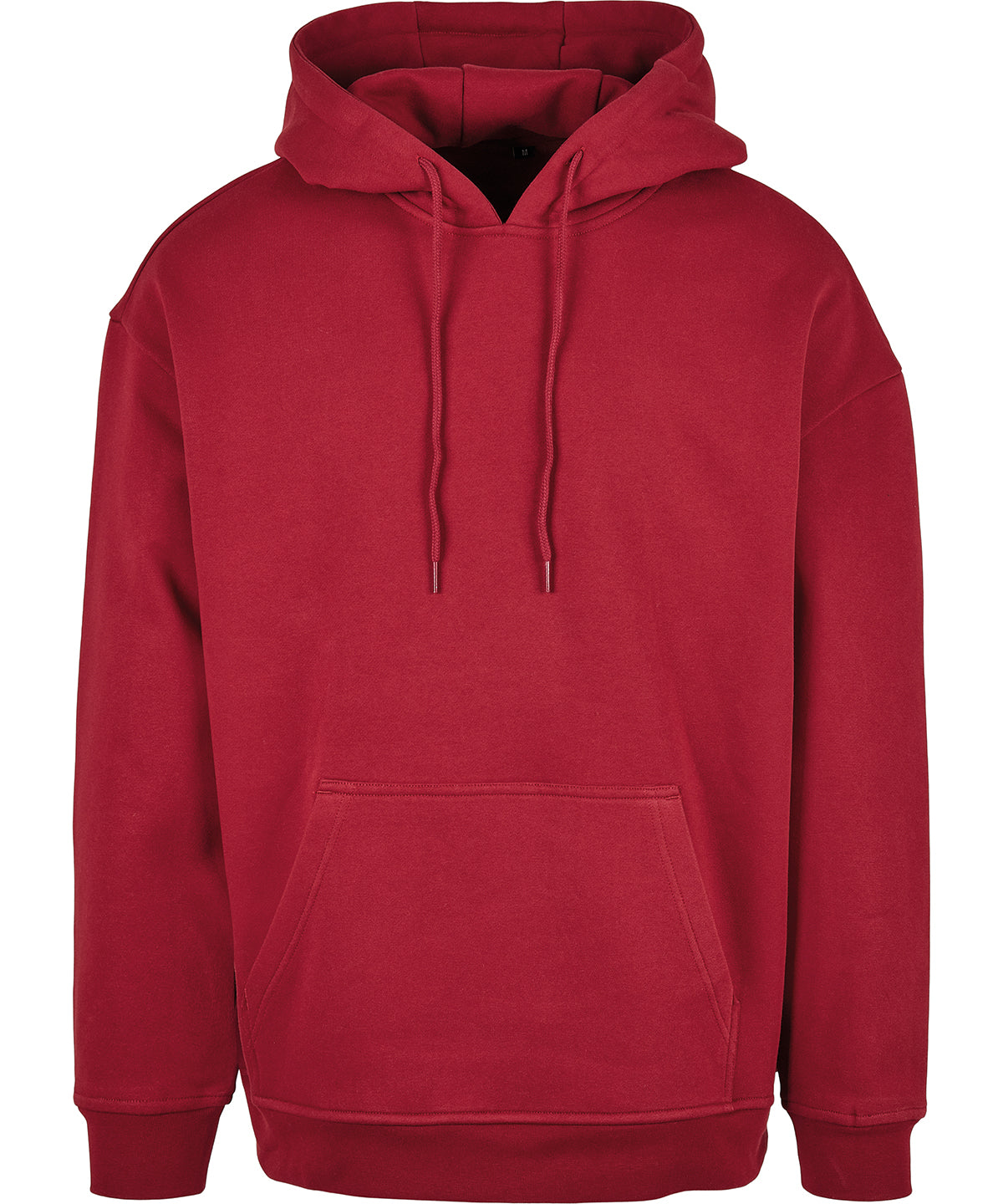 Build Your Brand Basic Oversize hoodie in Burgundy, front view