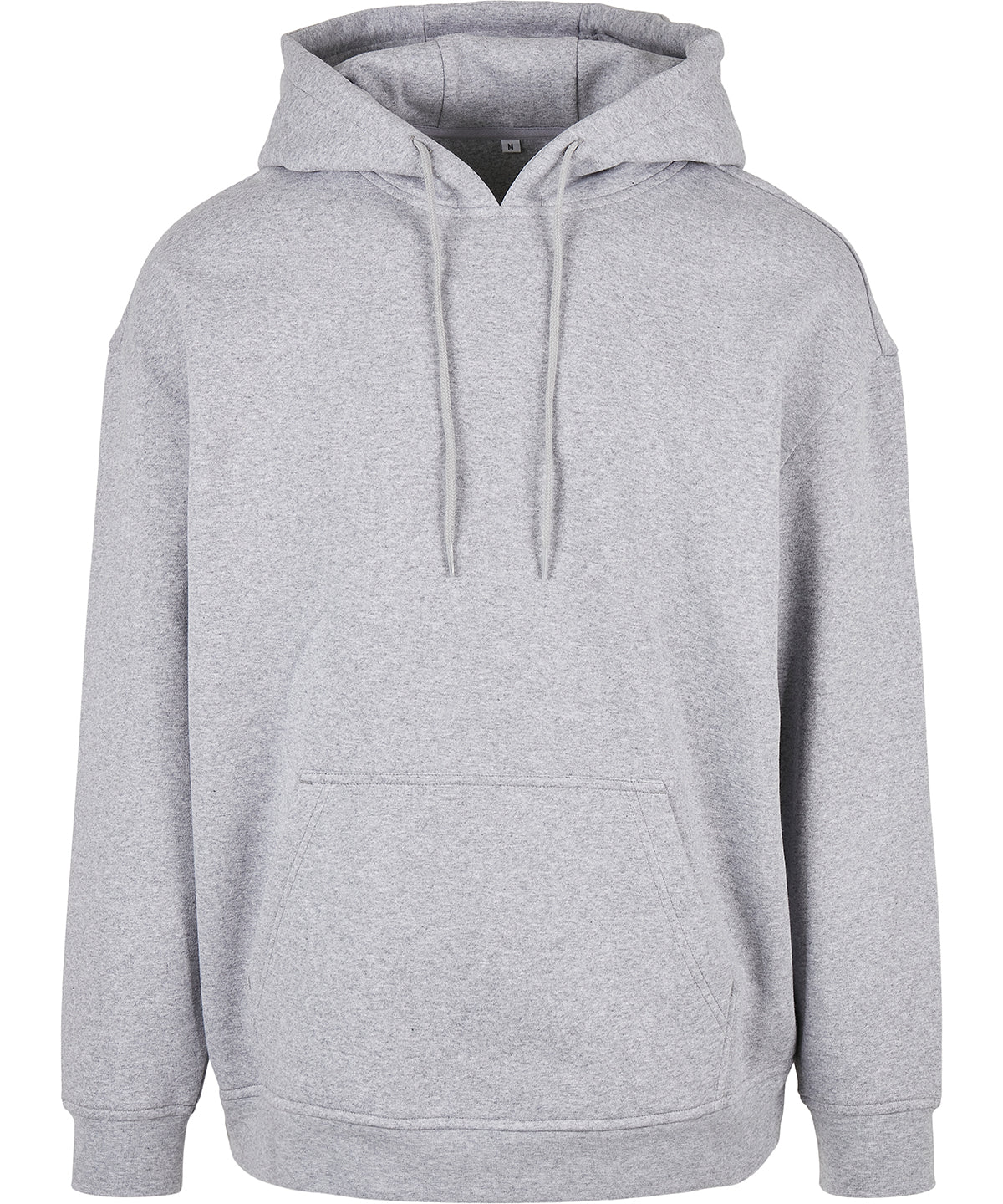Build Your Brand Basic Oversize hoodie in Heather Grey, front view