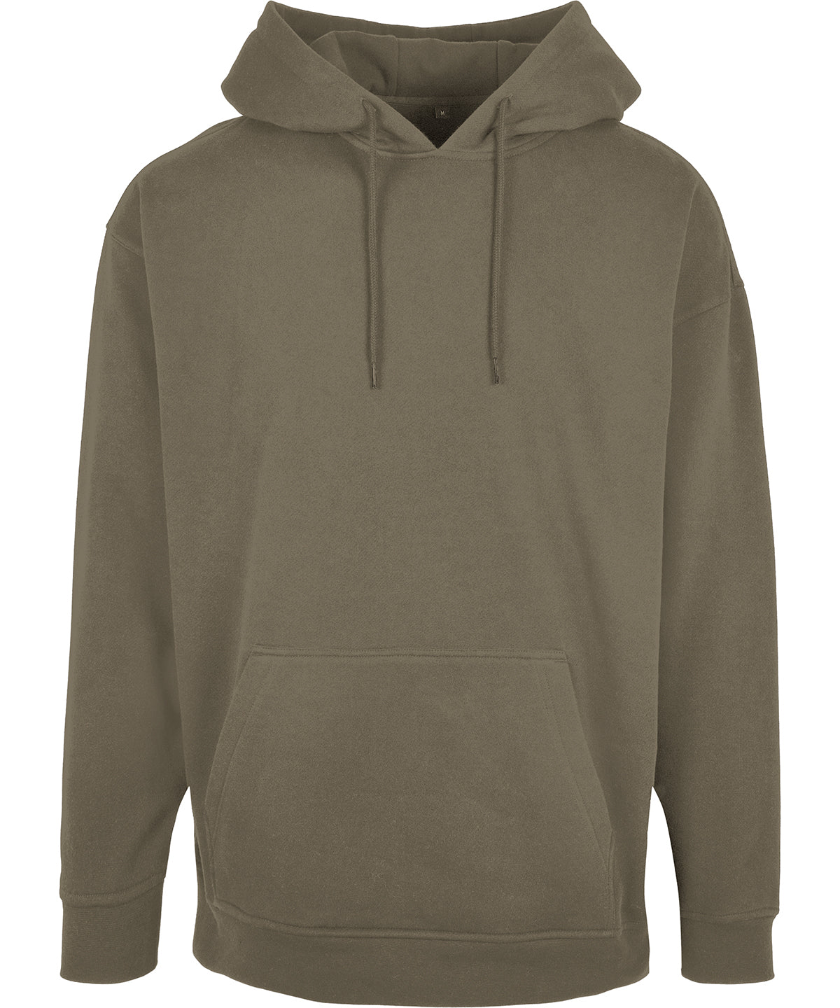 Build Your Brand Basic Oversize hoodie in Olive, front view