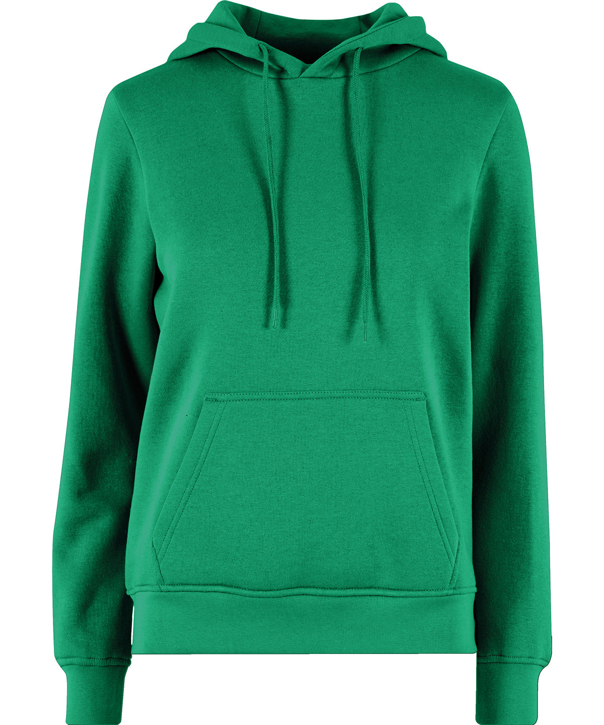Build Your Brand Basic Women's basic hoodie in C. Green, front view